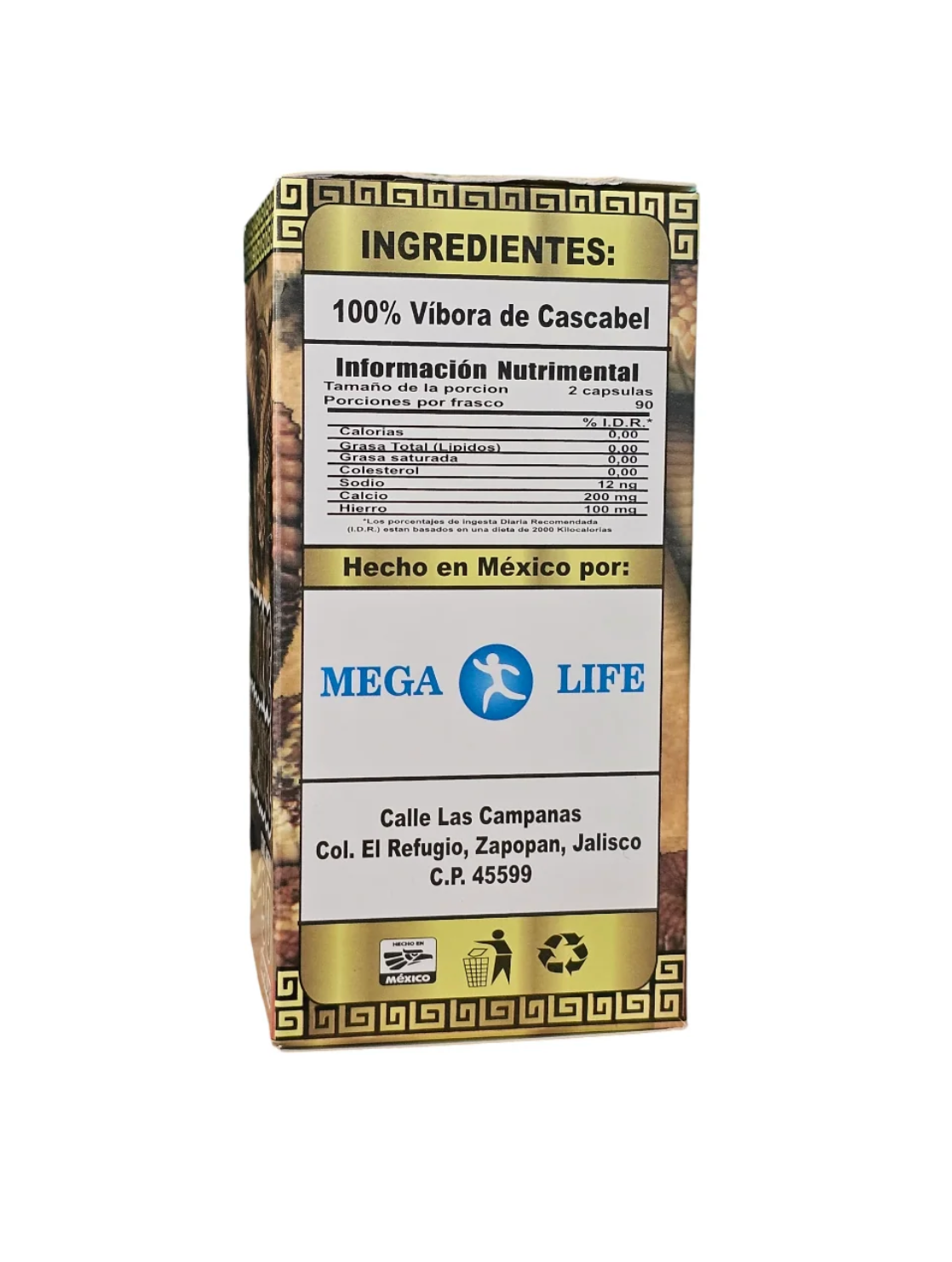 Kit- 1 Bote de 90 Capsulas Vibora de Cascabel y 2 Jabones Vibora de Cascabel 100% Mexicano
